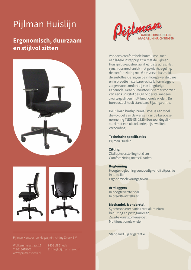 Brochure Pijlman Huislijn