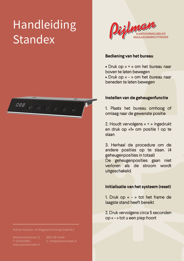 Handleiding Standex